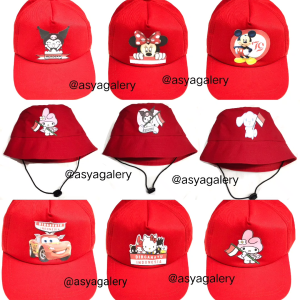Topi Karakter Hut RI 79/Bucket Anak Karakter tema 17 Agustusan
