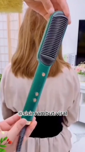 Sisir Pelurus Rambut Hair Straghtener Curler 2in1 Catokan Pelurus Rambut
