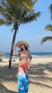 [Voucher 15% MOV 199K cap 100K  Jumpsuit HeraDG thiết kế dáng dài đan dây ngang eo cách điệu họa tiết độc quyền chất lụa mềm mại SJSBD2003