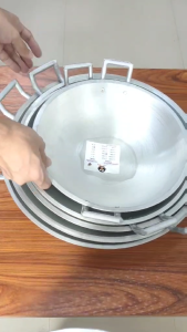 FRYING PAN WITH ALUMINUM DOUBLE HANDLE THICK ALUMINUM KAWALI FRYING PAN KITCHENWARE ALUMINM COOKWARE