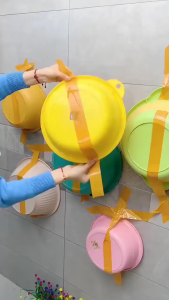 Giá treo khăn dán tường có thể gấp gọn tiện lợi giá đỡ treo thau chậu gắn tường đa năng