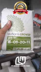 Penyubur Bunga Dan Buah Pupuk NPK Mutiara Grower 15-09-20+TE Kemasan 1 Kg / 500 Gram Repack