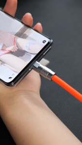 ZWYL 120w 6A สายชาร์จซิลิโคนเหลว ชาร์จเร็วมาก / สายชาร์จ Micro USB สายเคเบิลข้อมูล สําหรับ TypeC iP Micro USB สายUSB สังกะสี