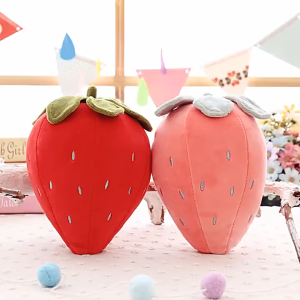 Gối Ôm Quả Dâu Tây Gấu Bông Trái Dâu Tây Dễ Thương (25cm--- 60cm) Vải Miniso Mềm Mịn An Toàn