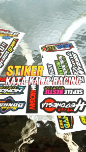 STIKER PACK KATA KATA RACING VIRAL - STIKER RACING ISI 37 PCS - STIKER MOTOR HELM HAPE - KODE H4