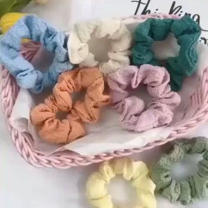 Scrunchie Gelombang Polos KOREA / Ikat Rambut / Kuncir Rambut / Accesories kepala /Scrunchies murah