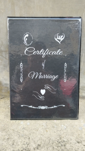 Marriage Certificate Organizer/holder (black)