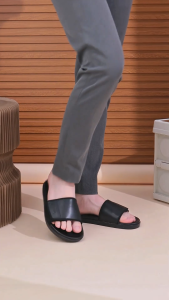 Dép nam MWC 7879 - Dép Nam Quai Ngang Bản To Dập Logo MWC Chất Liệu Da Tổng Hợp Thời Trang