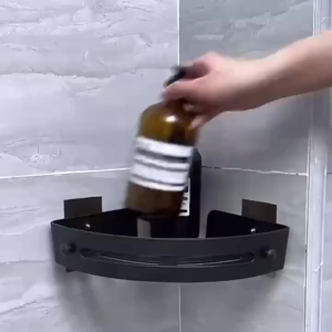 ชั้นวางของในห้องน้ํา ชั้นวางจัดเก็บมุมฝักบัว ชั้นวางห้องน้ํา ไม่ต้องเจาะ ประเภทแขวนผนัง