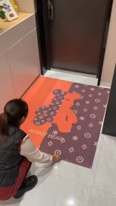 Keset Karpet Lantai Aesthetic Bahan Kulit dan Anti Kusut /Karpet Kamar Tidur/Karpet Ruang Tamu/Keset Dapur Panjang Anti Slip/Keset Kamar Mandi/Keset Kaki/Keset Kamar Tidur/Keset Anti Slip/Keset Pintu Masuk/Keset Anti Kotor/Keset Lantai Kulit Custom - P07