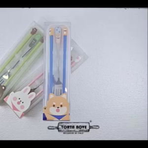 Sendok Garpu Set Stainless 304 Tebal Korea Travel dengan Kotak Alat Makan Anak Sekolah Dewasa