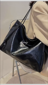 FURONG CHAO BAO กระเป๋าใบใหญ่สำหรับผู้หญิงสะพายข้างได้ถือได้หนัง