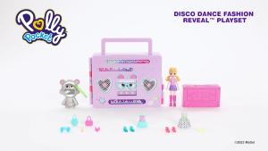 Polly Pocket Disco Dance Fashion Reveal Doll & Playset With Unboxing Surprises & Water Play