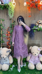 BAJU WANITA TERBARU DRESS WANITA BRUKAT TERBARU DRESS TERBARU KEKINIAN 0605 IMPORT KUALITAS IMPORT