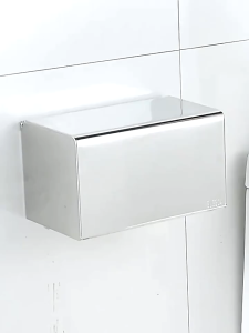 【Get the Perfect Fit】 Tranquil Toilet Paper Holder 20cm Length Gold Stainless Steel Bathroom Tissue Box Toilet Paper Storage Shelf Holder Wall Mounted Bathroom accessories Punch Free