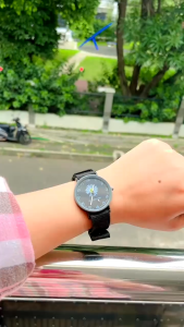 Jam Tangan Wanita Kanvas Fashion Korean  / Jam Tangan Wanita Motif Bunga
