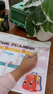 Poster Jadwal Mata Pelajaran Best Seller / Weekly Planner / Free Desain /Vol 5
