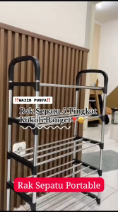 Rak Sepatu Serbaguna Portable 5 Susun Tempat Penyimpanan Sepatu Sandal