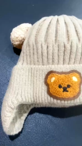 topi ciput bayi laki laki motif karakter beruang lucu korea keren / topi bayi perempuan motif bear