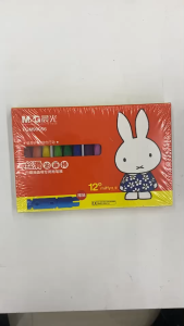 สีเทียนปลอดสารพิษ M&G FGM90056 มี 12 สี พร้อมที่เหลา สีสด น่าใช้| เคแคมปัส เครื่องเขียน