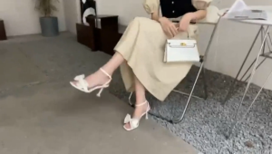 Stylish White Open-Toe Heeled Sandals with Bowknot Ankle Strap and Spaghetti Heels - Fashion