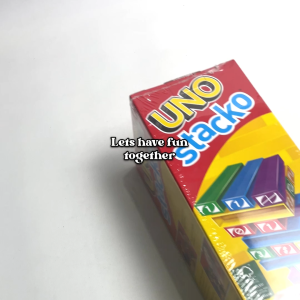 UNO Stacko Original Mattel Balok Susun Family Games Stacko 43535