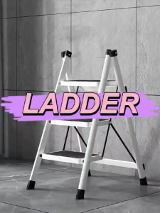 Tangga Lipat 3 Steps Foldable Portable Ladder Stool Steel Ladder Widen Pedal Anti Slip Strong Light Weight