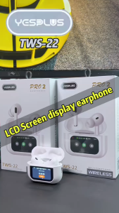 Headset Bluetooth YESPLUS TWS-22 Earphone Bluetooth V5.4 Smart Touch Screen Active Noise Reduction