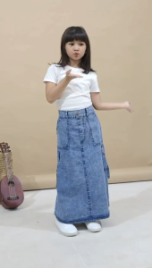 ROK ANAK PEREMPUAN MODEL TERBARU SAKU SAMPING JEANS CARGO
