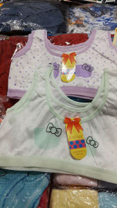 Miniset Anak Tali Lebar Tanpa Busa Dasar Putih Karakter Hello Kity / Miniset Anak Remaja