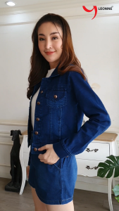 เสื้อคลุมยีนส์ เสื้อแจ๊คเก๊ตยีนส์ เสื้อยีนส์  Jacket Jeans Leonine Sep10 (มี2สีเข้ม/อ่อน ไซส์M LXLXXL)