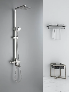 -OKLIFE.SG-304 stainless steel Rainshower With Shower Mixer Set | Stainless Steel Rainshower Shower Head