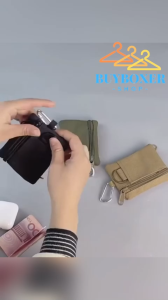 BUYBOXER SHOP Military Mini Size Belt Pocket Organizer EDC Pocket Organizer as Wallet ID Card Holder Car Key Chain Key Case chain Pouch