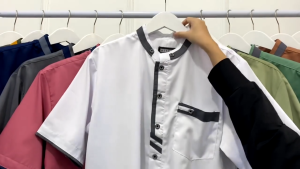 Mosqu Akhtar Baju Koko Pria Dewasa Lengan Pendek Kemeja Koko Size S - 4XL