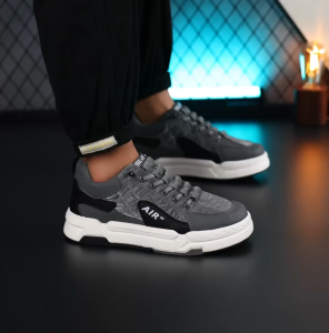 Moonsite Sepatu sneakers sporty pria model terbaru High performance RAIZE-56 sepatu pria white tone sepatu grey mate