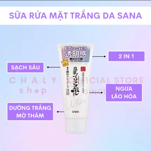 Sữa rửa mặt trắng da Sana Nameraka Honpo Medicated White Cleansing Face Wash 150g Nhật