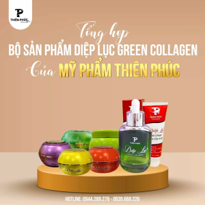 Kem Dưỡng Trắng Da Tái Tạo Ngừa Lão Hoá Xoá Nếp Nhăn Giữ Ẩm 10 in 1 Diệp Lục Green Collagen 8g