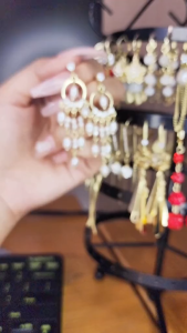 Bông tai tua rua chuông gió thanh lịch thu đông - set bông tai nữ sang chảnh bông tai đi tiệc sang chảnh bông tai nữ dự tiệc phụ kiện bông tai nữ đeo bông nữ khuyên tai nữ sang chảnh khoen tai nữ AK394  BSTKD - [NaLa Shop]