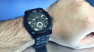 [Promo] Jam Tangan Pria FS 4487 / FS4487 Machine Chronograph Black Silicone Original Garansi 2 Tahun [✔COD][100% Authentic]