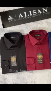 ALISAN Kemeja Formal Kantoran Model Slimfit Premium Warna Sofblue Biru Langit