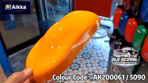 2K Paint AIKKA AK200061 Habanero Yellow Old School Series Car Motor Paint DIY Aerosol Spray Bottle Cat Kereta 车漆