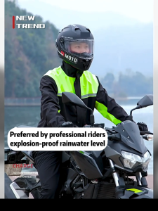 HNJ Raincoat Motorcycle Waterproof Rainsuit (Coat+Pants) Motor Reuseable Baju Hujan Outdoor