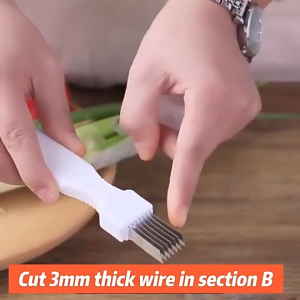 Stainless Steel Slicer Shallot Onion Garlic Vegetable Multifunction Chopper Slicer Kitchen Tools Peeler Multi-Functional Shredder