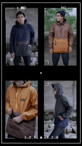 Jaket Gunung Outdoor Waterproof Pria Dewasa Bahan Parasut Taslan ZN Jacket Cagoule Doraemon Anti Air