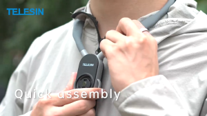 TELESIN U-Shape Neck Holder Bracket Quick Release Mount 2.0 Version for Action Camera