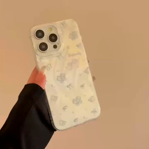 Full Screen Blue Bow IMD Hard Case: Protect Your iPhone 11, 12, 13, 14 & 15 Pro Max Plus