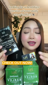 IAM Amazing worldwide Black Coffee mix with Organic Barley 10 sachets x 2.5g | Barley made in Australia FDA Approved