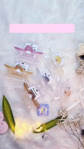 Gắp tóc ngôi sao thạch trong nhũ kim tuyến sang chảnh kẹp càng cua Hàn Quốc cào tóc xinh đẹp - thương hiệu Vợ Chồng Tôi