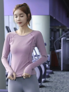 เสื้อออกกำลังกาย เสื้อกีฬา เสื้อแขนยาว ทรงเข้ารูป #PS602