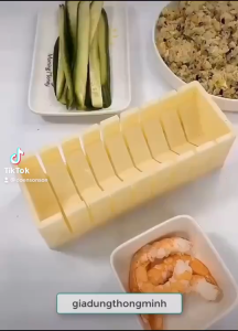 [HCM] Khuôn nhựa làm cơm cuộn sushi kimbaphình tròn hình vuông trái tim-Randy